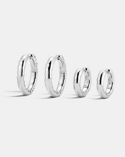 The Liquid Metal Hoops Set