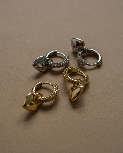 Puffy Heart Huggies- Gold