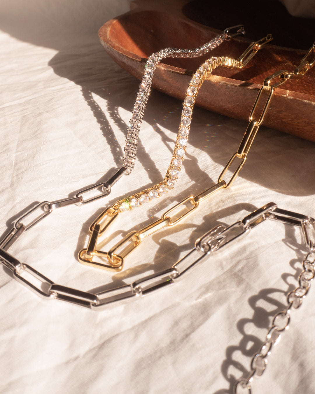 Ballier Chain Link Necklace- Gold