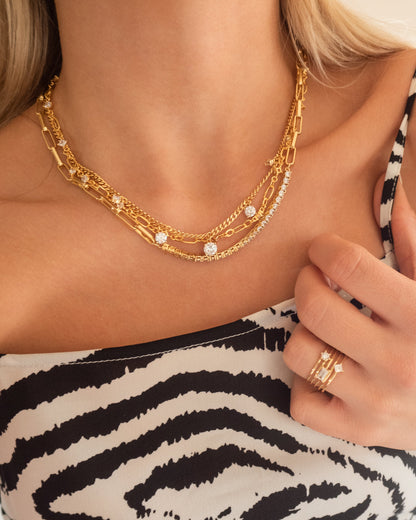 Ballier Chain Link Necklace- Gold