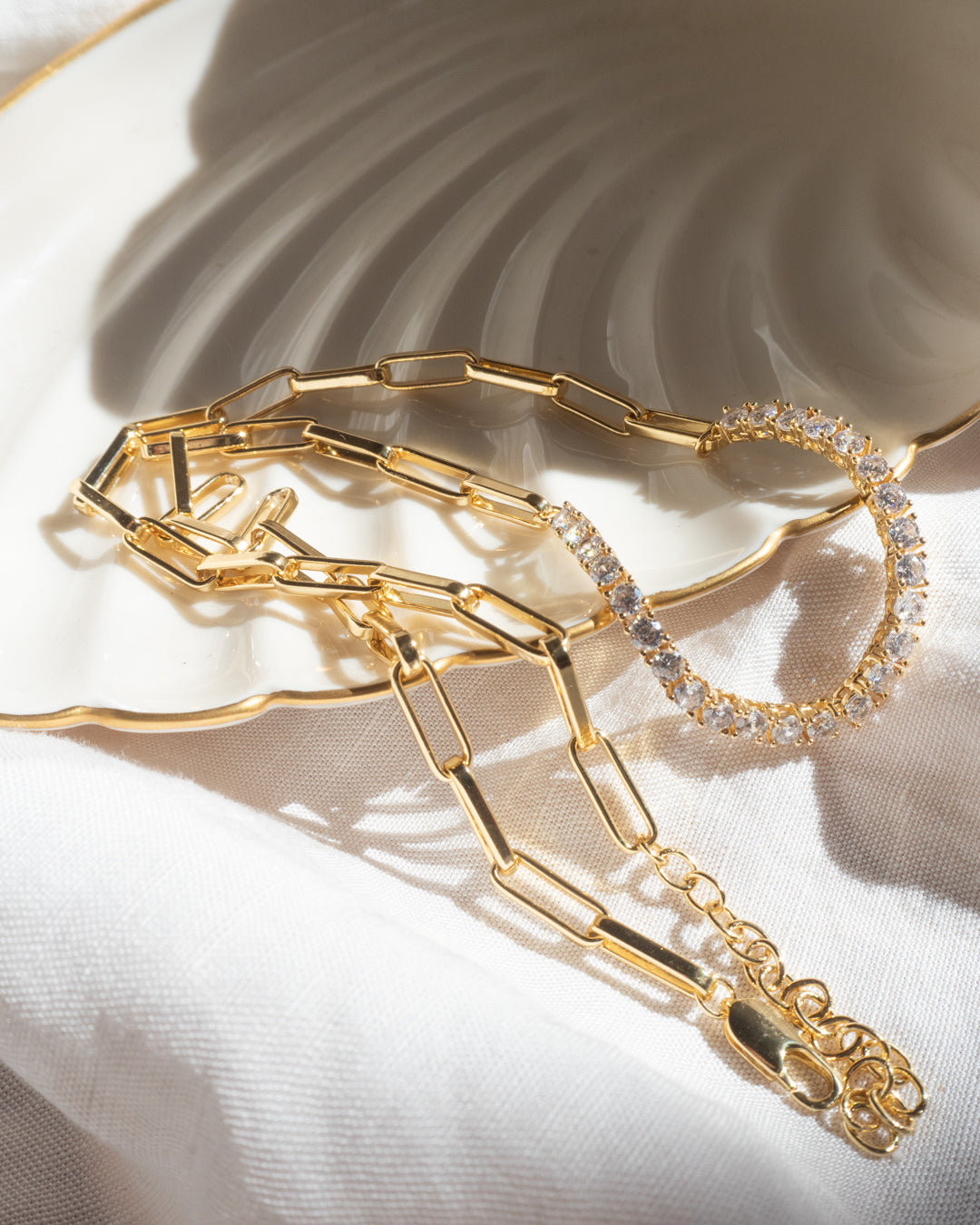 Ballier Chain Link Necklace- Gold