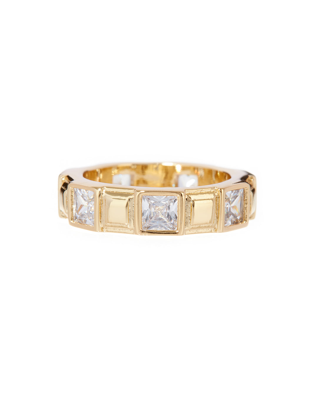 Punk Stud Pyramid Ring- Gold