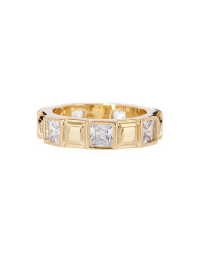 Punk Stud Pyramid Ring- Gold
