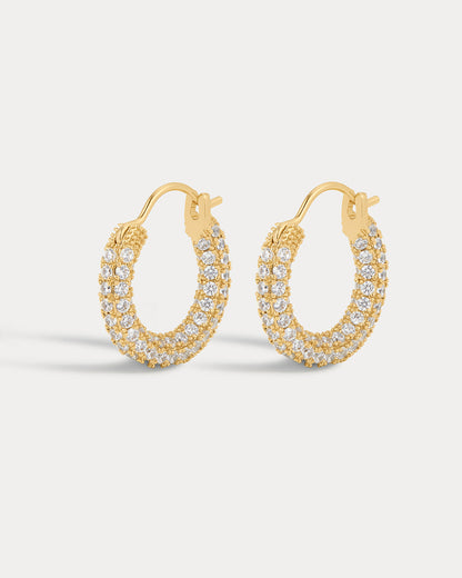 Pave Amalfi Huggies- Gold