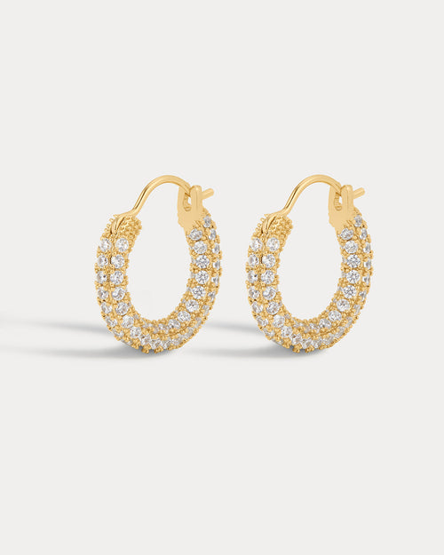 Pave Amalfi Huggies- Gold