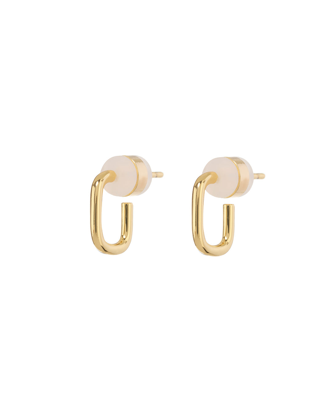 Petite Chain Link Huggies- Gold
