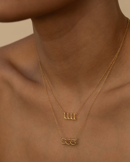 The Nameplate Necklace- Angel Numbers [Vintage]