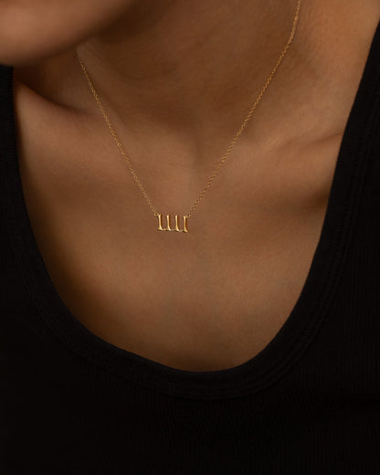 The Nameplate Necklace- Angel Numbers [Vintage]