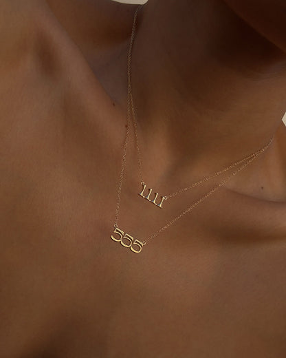 The Nameplate Necklace- Angel Numbers [Vintage]