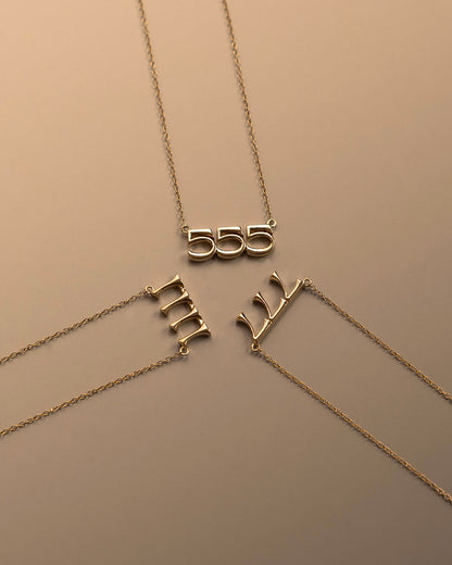 The Nameplate Necklace- Angel Numbers [Vintage]