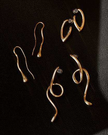 Ribbon Drip Statement Earrings