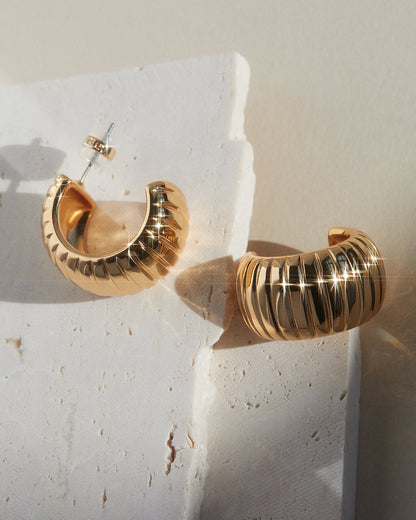 Remy Ridged Hoops