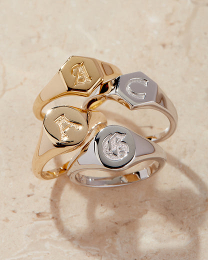 Hexagon Signet Ring [Old English]