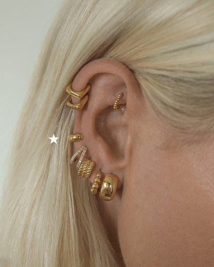 Mini Mirabella Huggies (9mm)- Gold