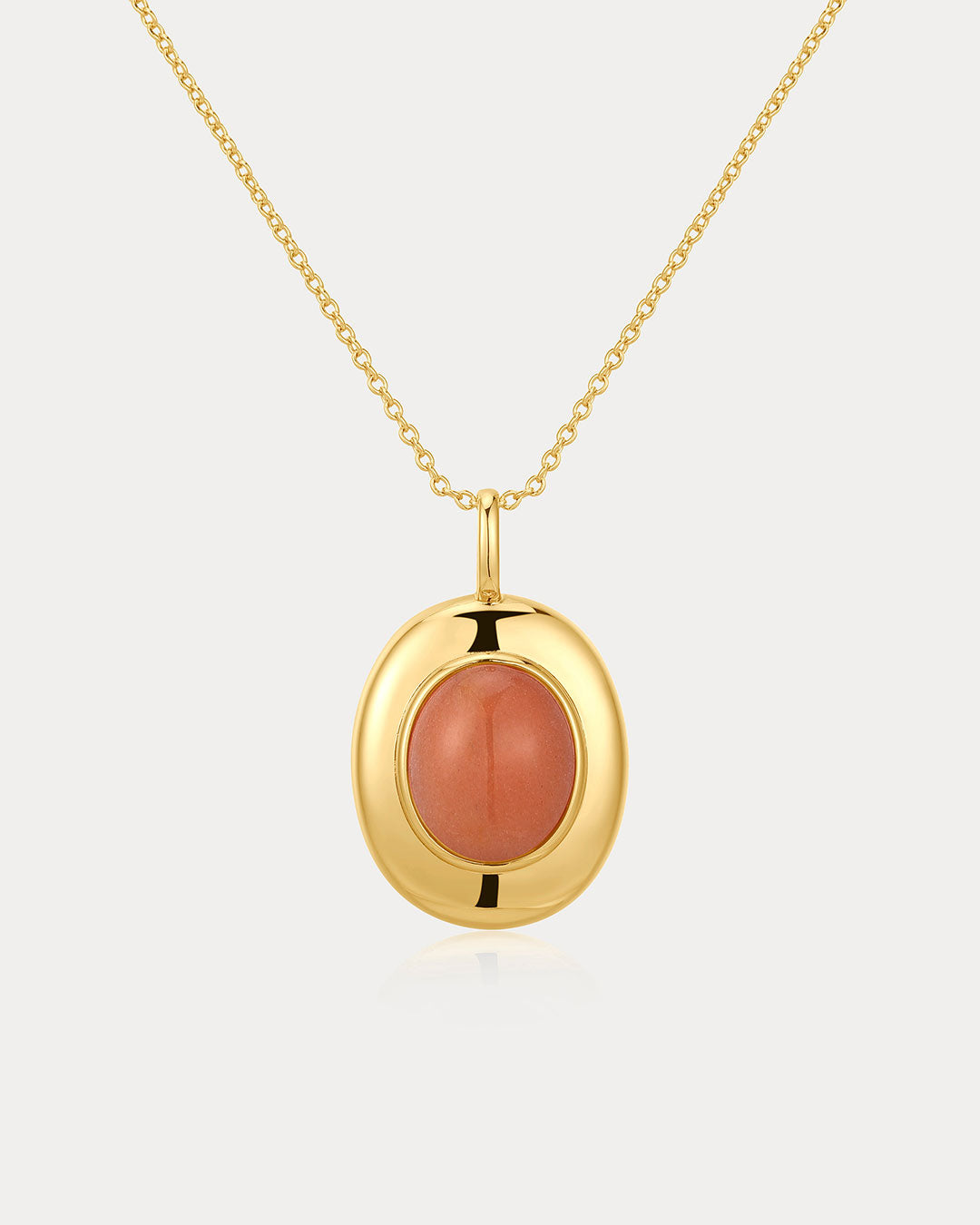 Sunset Stone Locket Necklace