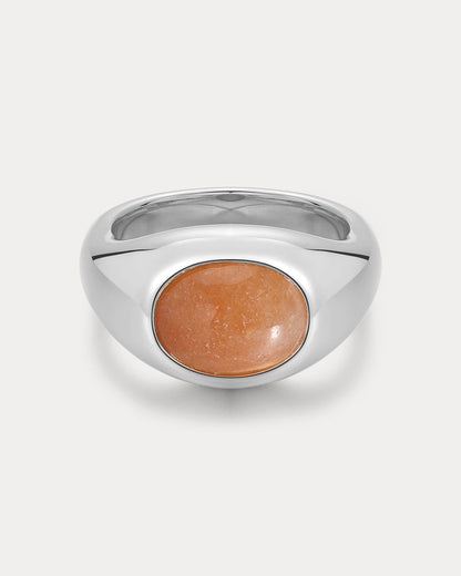Sunset Stone Signet Ring