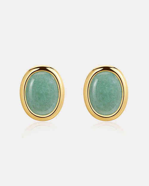 Sunset Stone Studs- Green