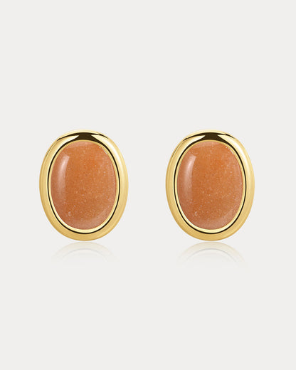 Sunset Stone Studs- Red