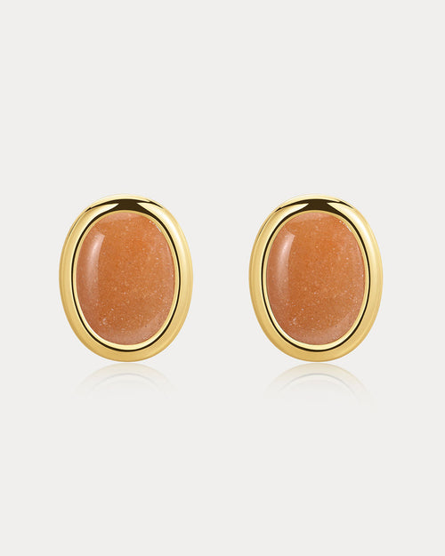 Sunset Stone Studs- Red