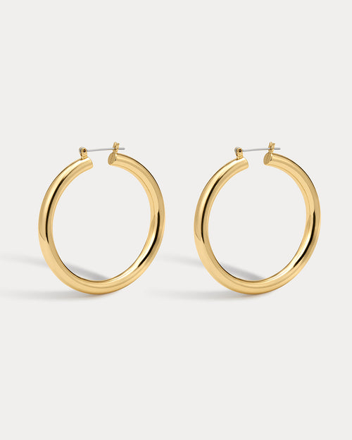 Amalfi Tube Hoops- Gold
