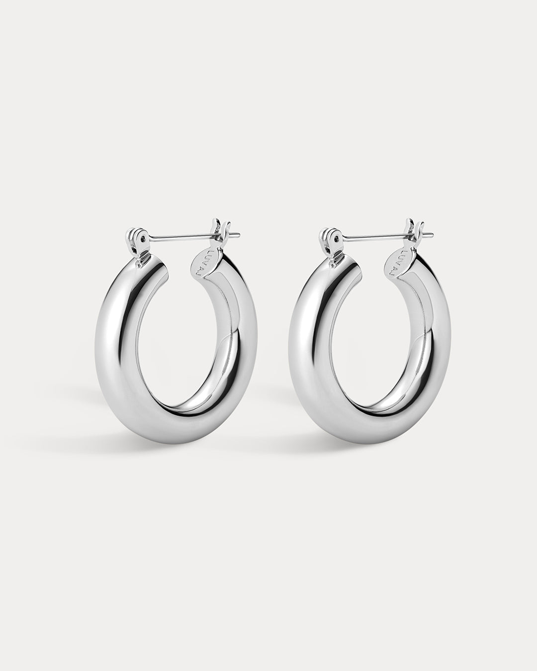Baby Amalfi Tube Hoops- Silver