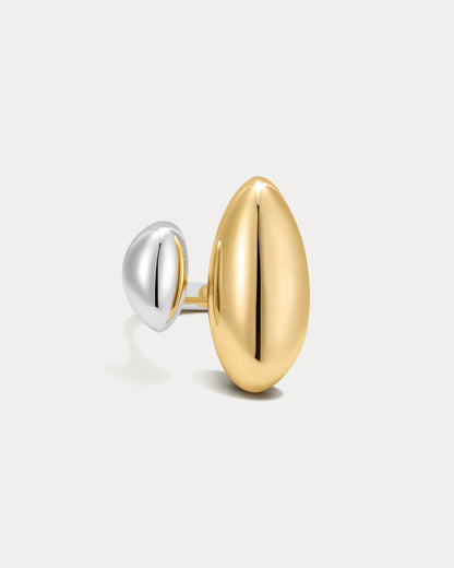 The Two-Tone Chrome Orb Ring
