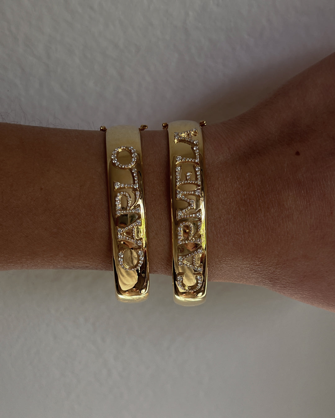 The Pave Initial Bangle
