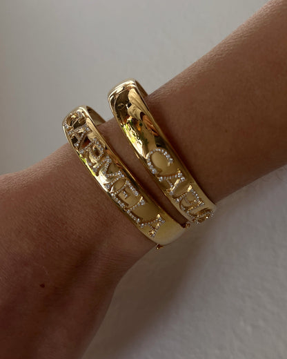 The Pave Initial Bangle
