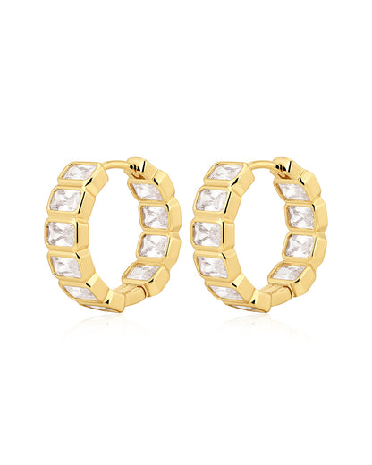 The Bianca Bezel Hoops