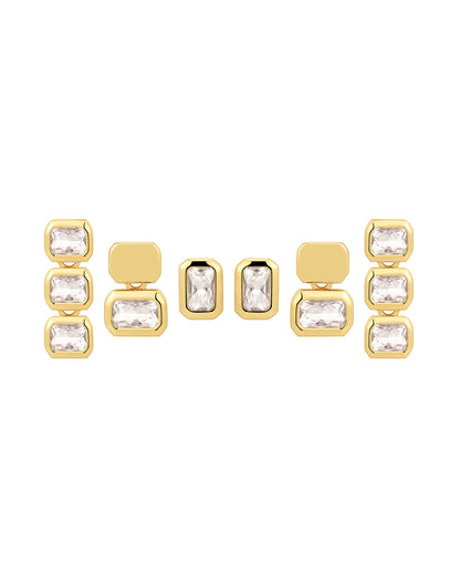 The Bianca Bezel Studs Set