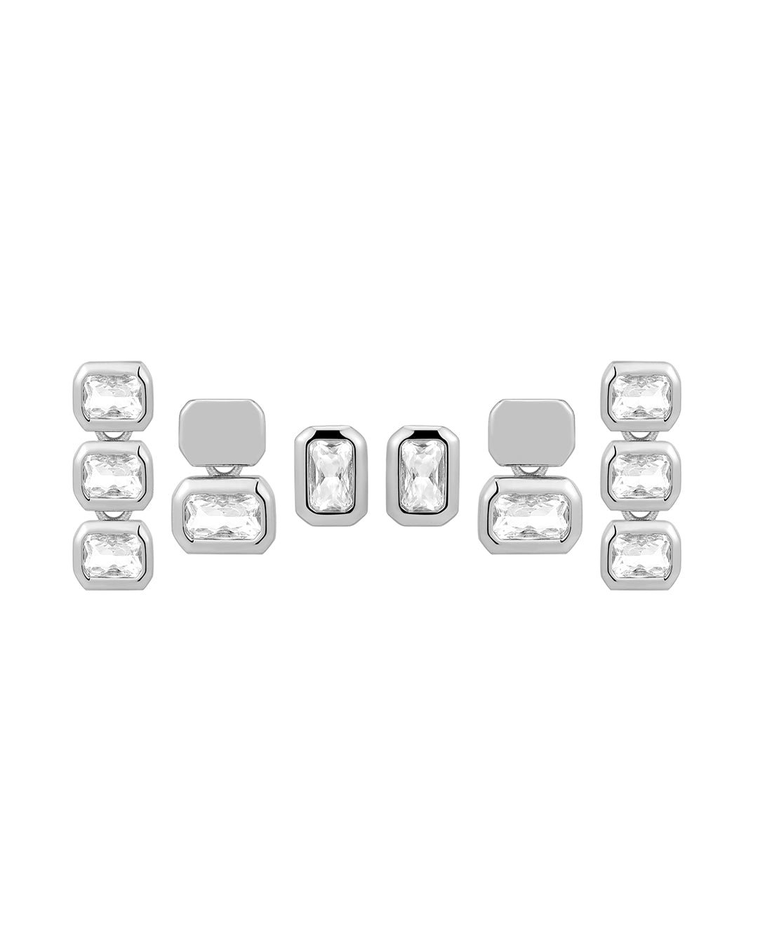 The Bianca Bezel Studs Set