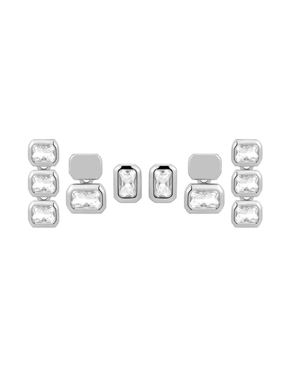 The Bianca Bezel Studs Set