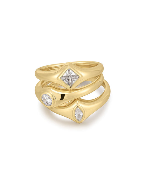 The Bijoux Bezel Ring Set