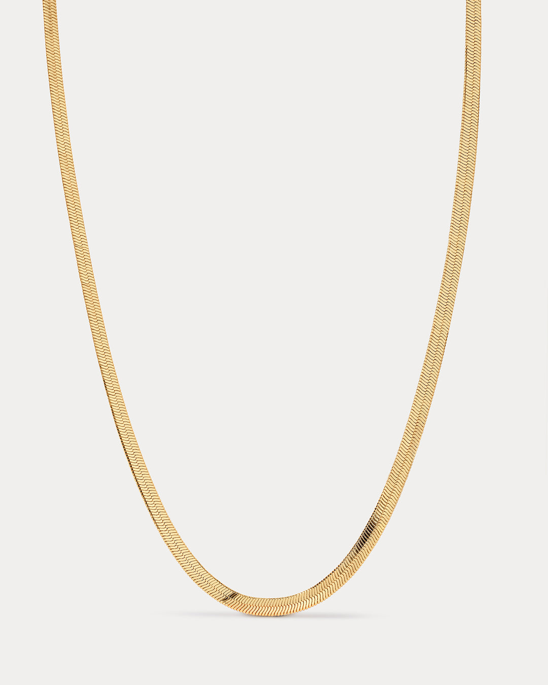 The Classique Herringbone Chain- Gold