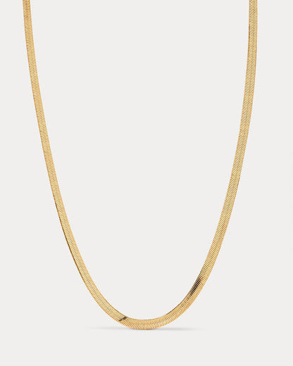The Classique Herringbone Chain- Gold