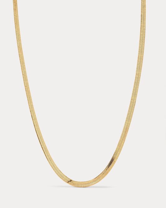The Classique Herringbone Chain- Gold