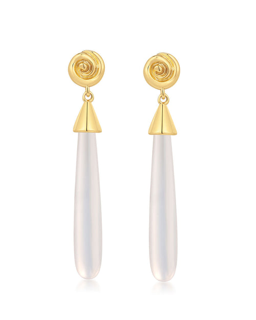 The Coquille Stone Drop Studs