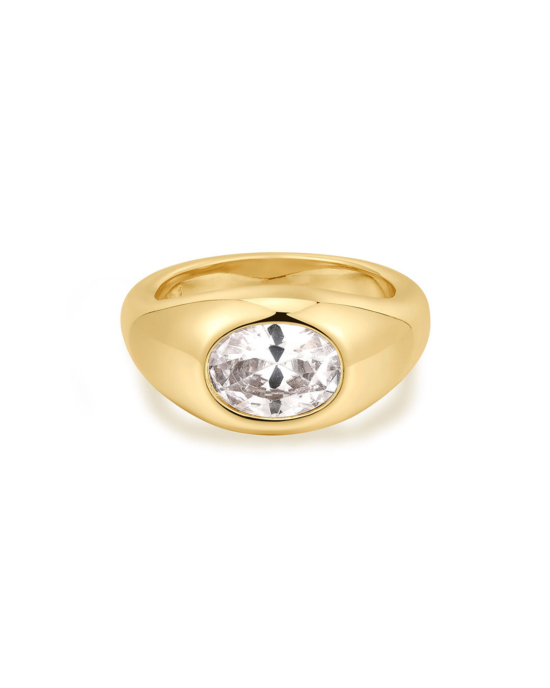 The Oval Orbit Bezel Ring