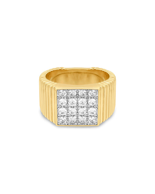 The Pave Square Signet Ring