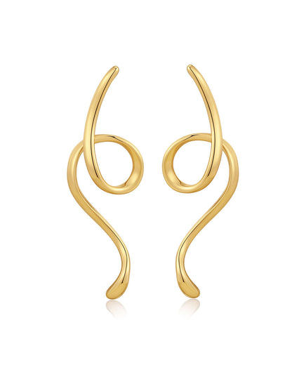 Ribbon Drip Statement Earrings