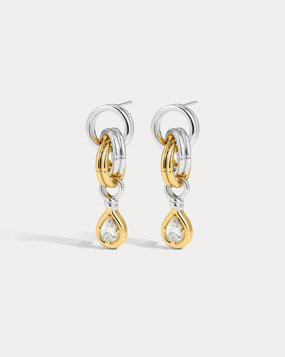 The Georgia Stone Twisted Studs- Silver