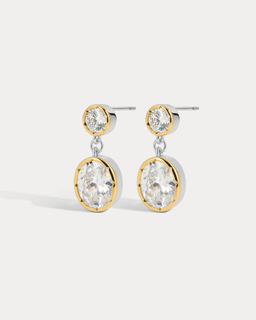 The Marais Drop Studs- Silver (Ships Late April)