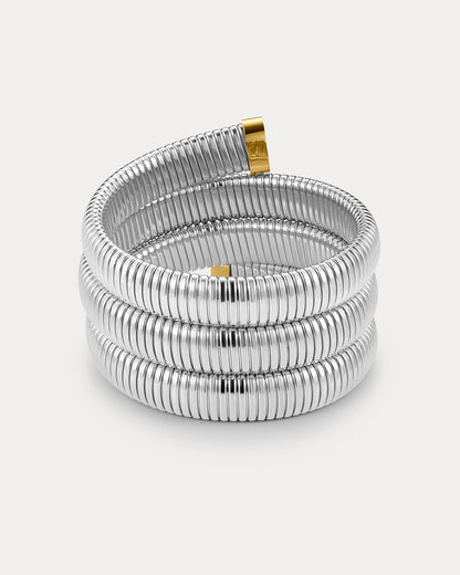 The Palais Flex Snake Chain Bracelet- Silver