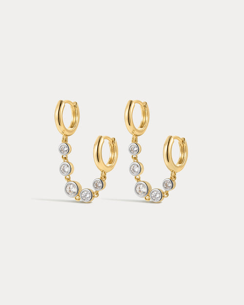 The Georgia Stone Huggies Set- Gold (Ships Late April)