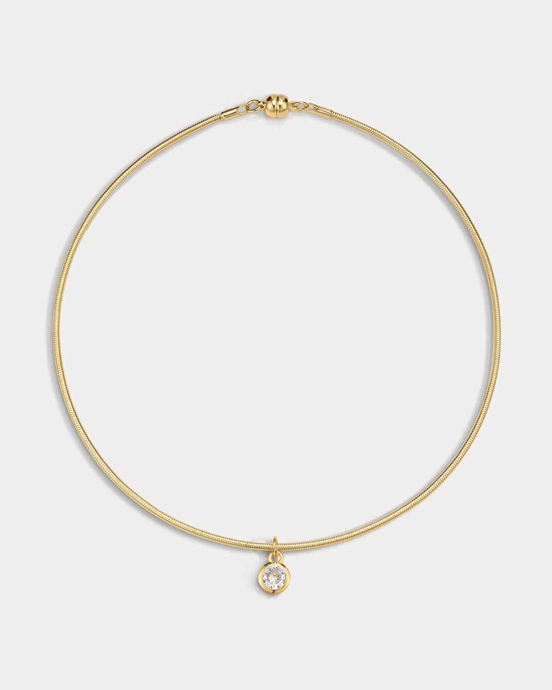 The Georgia Stone Omega Necklace- Gold