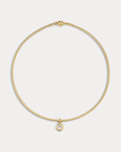 The Georgia Stone Omega Necklace- Gold