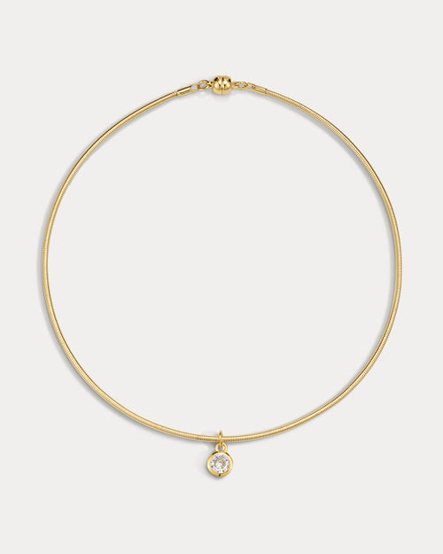 The Georgia Stone Omega Necklace- Gold