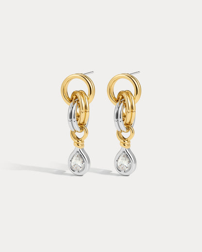 The Georgia Stone Twisted Studs- Gold