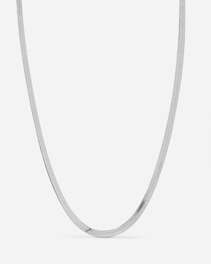 The Classique Herringbone Chain- Silver