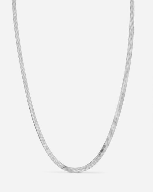 The Classique Herringbone Chain- Silver